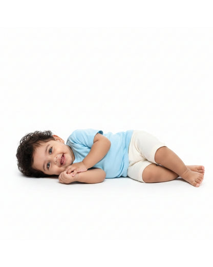 Crew Neck T-Shirt | 0-4 Yrs | For Both Girls & Boys | Sky Blue
