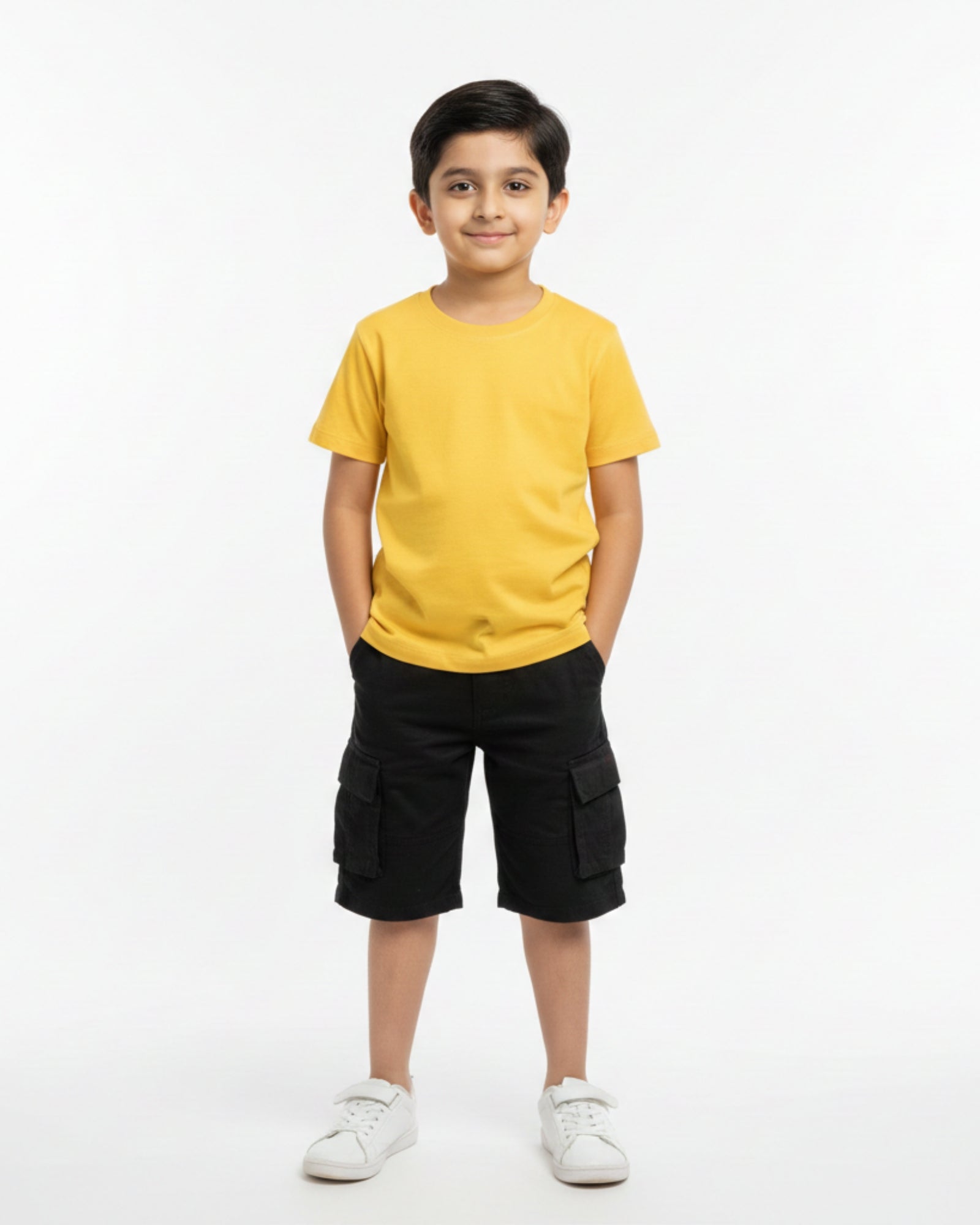 Crew Neck T-Shirt | 5-13 Yrs | For Both Girls & Boys | New Yellow