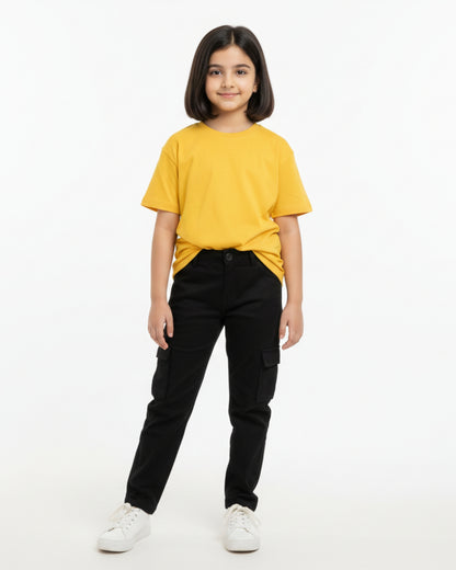 Crew Neck T-Shirt | 5-13 Yrs | For Both Girls & Boys | New Yellow