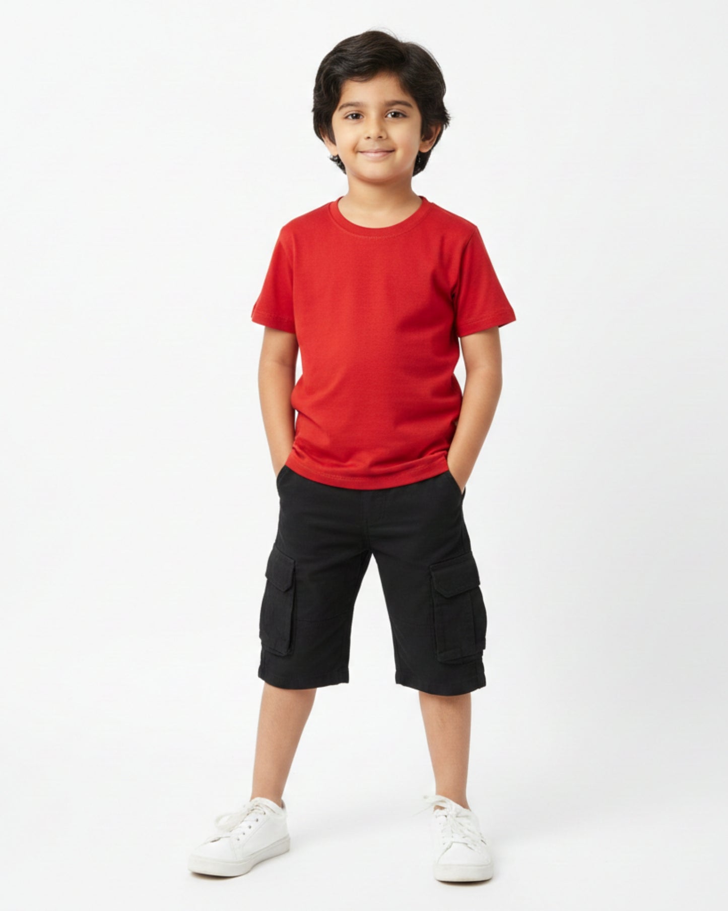 Crew Neck T-Shirt | 5-13 Yrs | For Both Girls & Boys | Red