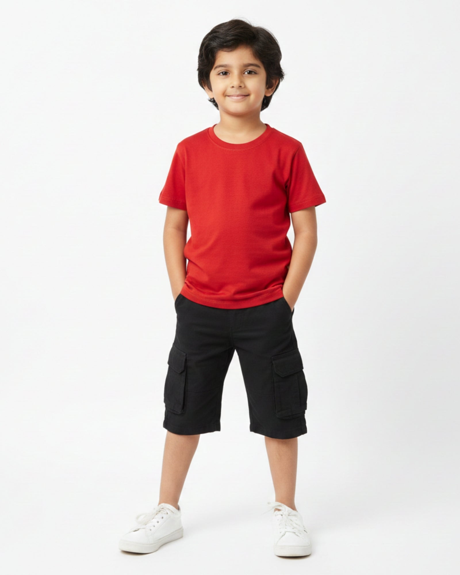 Crew Neck T-Shirt | 5-13 Yrs | For Both Girls & Boys | Red