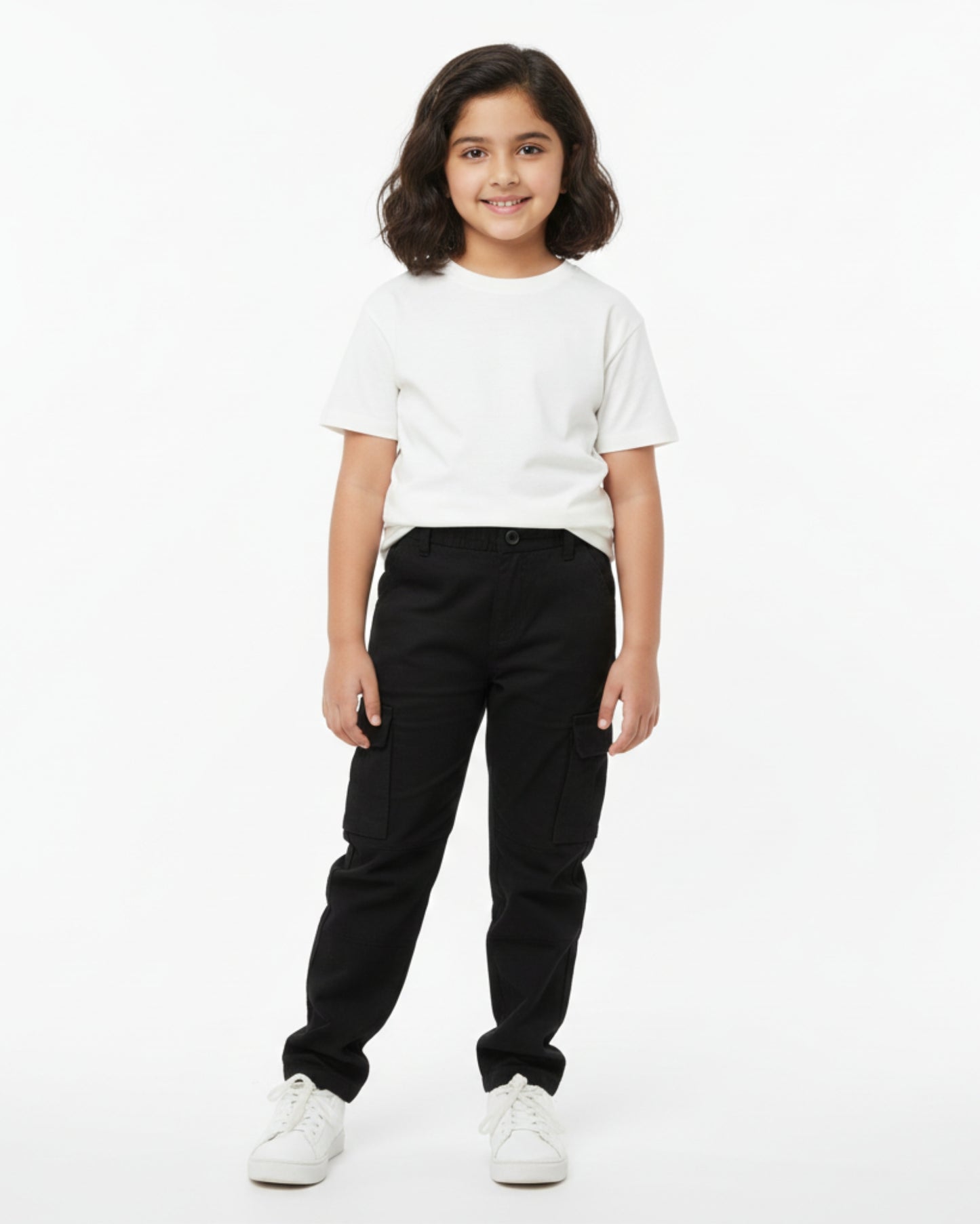 Crew Neck T-Shirt | 5-13 Yrs | For Both Girls & Boys | White
