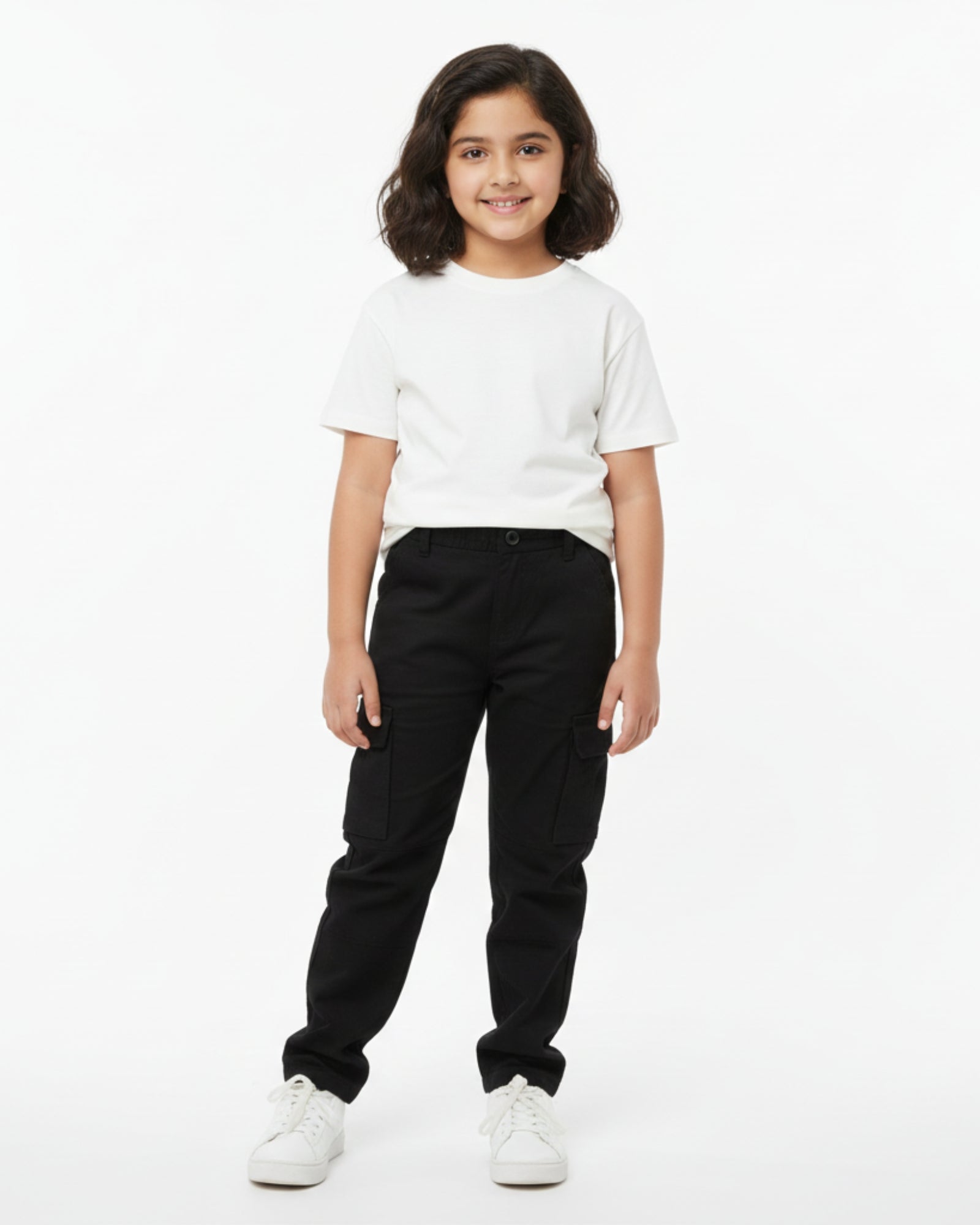 Crew Neck T-Shirt | 5-13 Yrs | For Both Girls & Boys | White