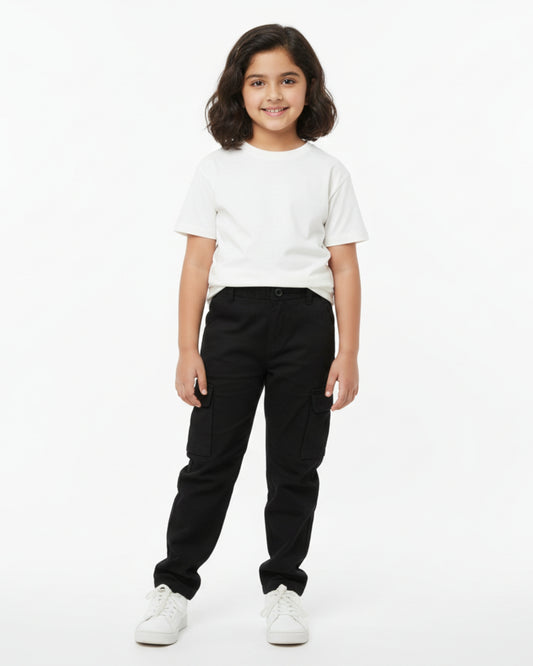 Crew Neck T-Shirt | 5-13 Yrs | For Both Girls & Boys | White