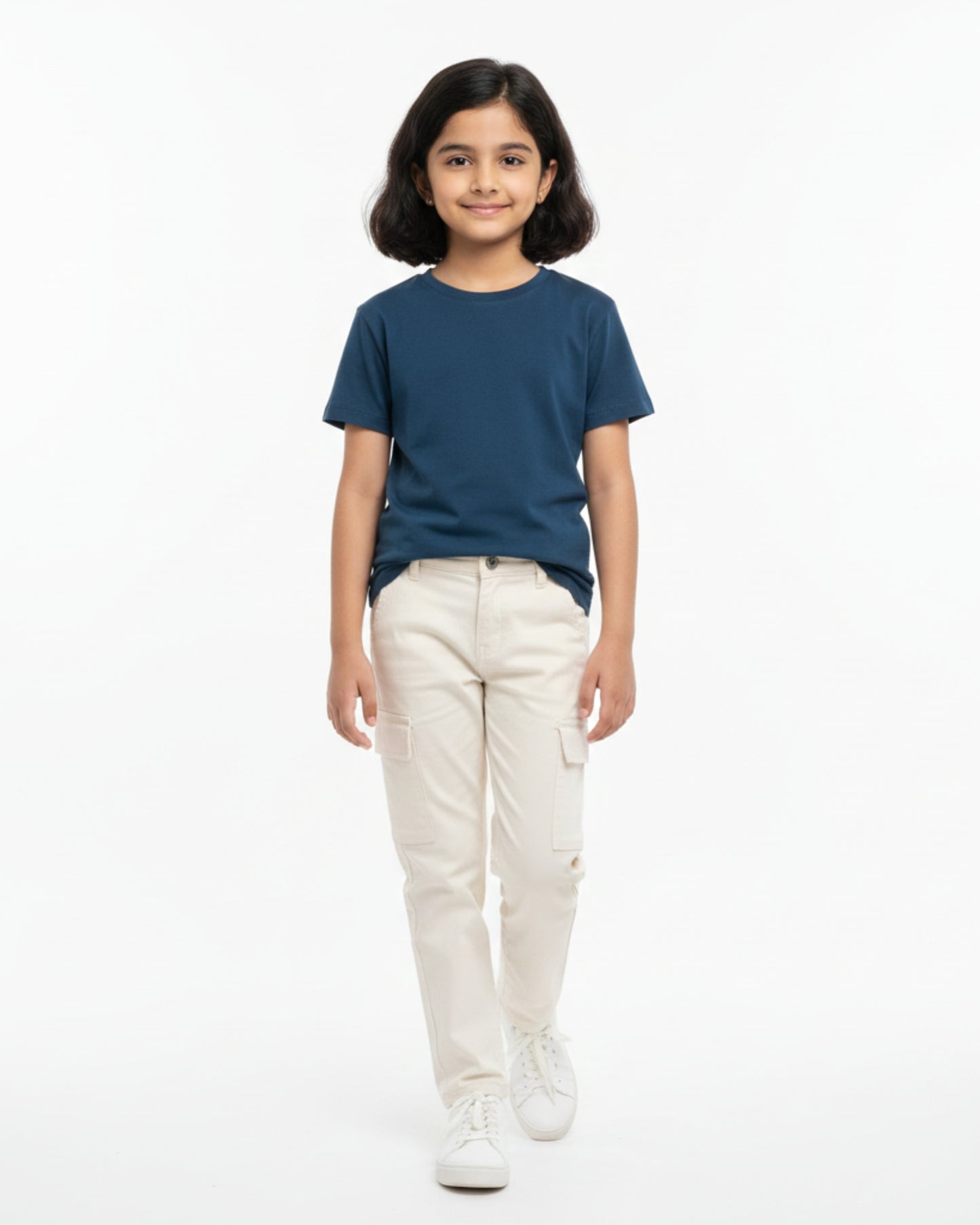 Crew Neck T-Shirt | 5-13 Yrs | For Both Girls & Boys | Petrol Blue