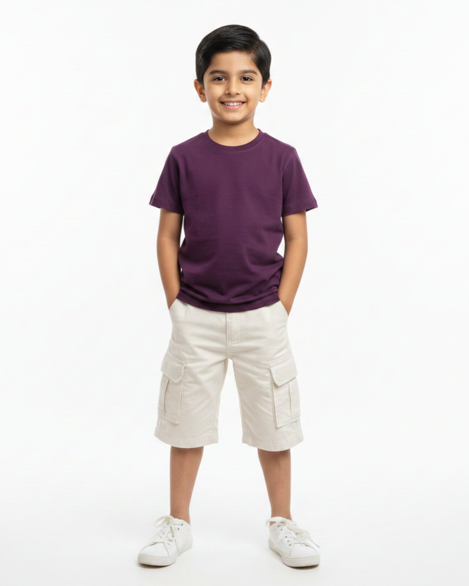 Crew Neck T-Shirt | 5-13 Yrs | For Both Girls & Boys | Purple