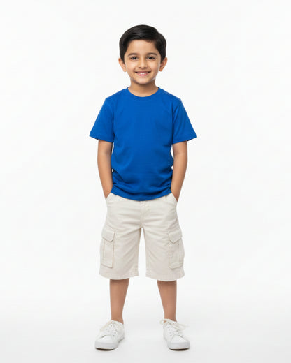 Crew Neck T-Shirt | 5-13 Yrs | For Both Girls & Boys | Royal Blue