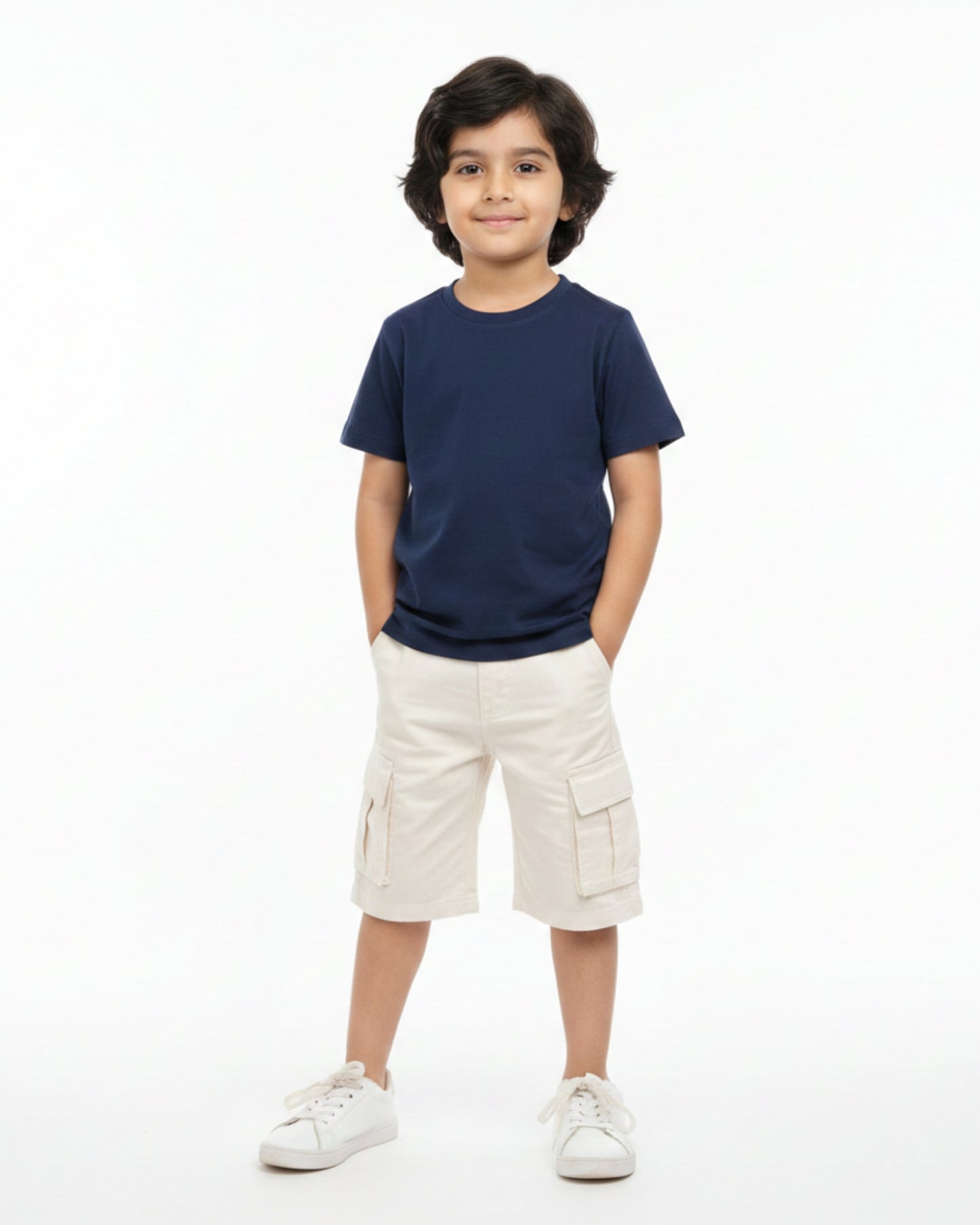 Crew Neck T-Shirt | 5-13 Yrs | For Both Girls & Boys | Navy Blue