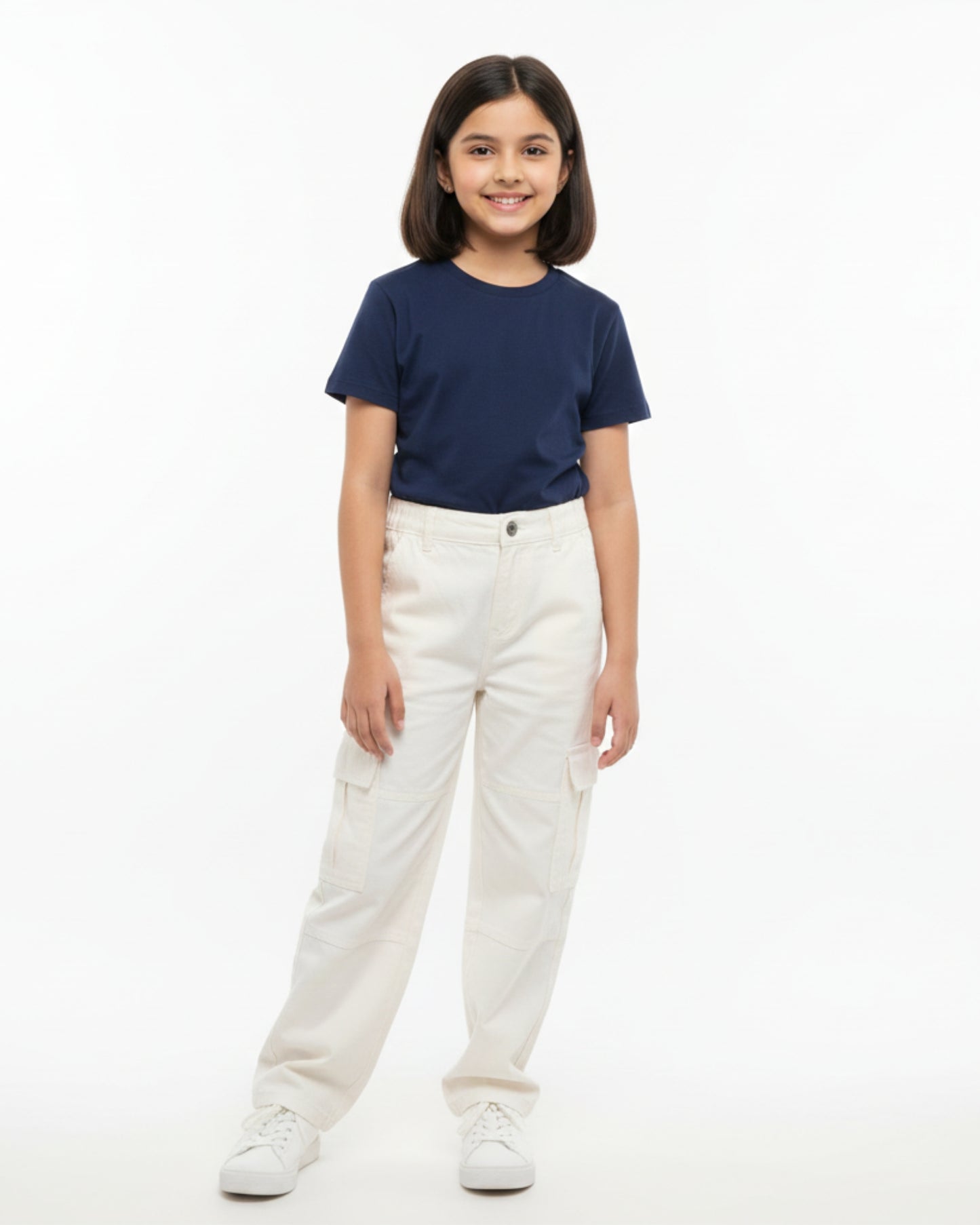 Crew Neck T-Shirt | 5-13 Yrs | For Both Girls & Boys | Navy Blue