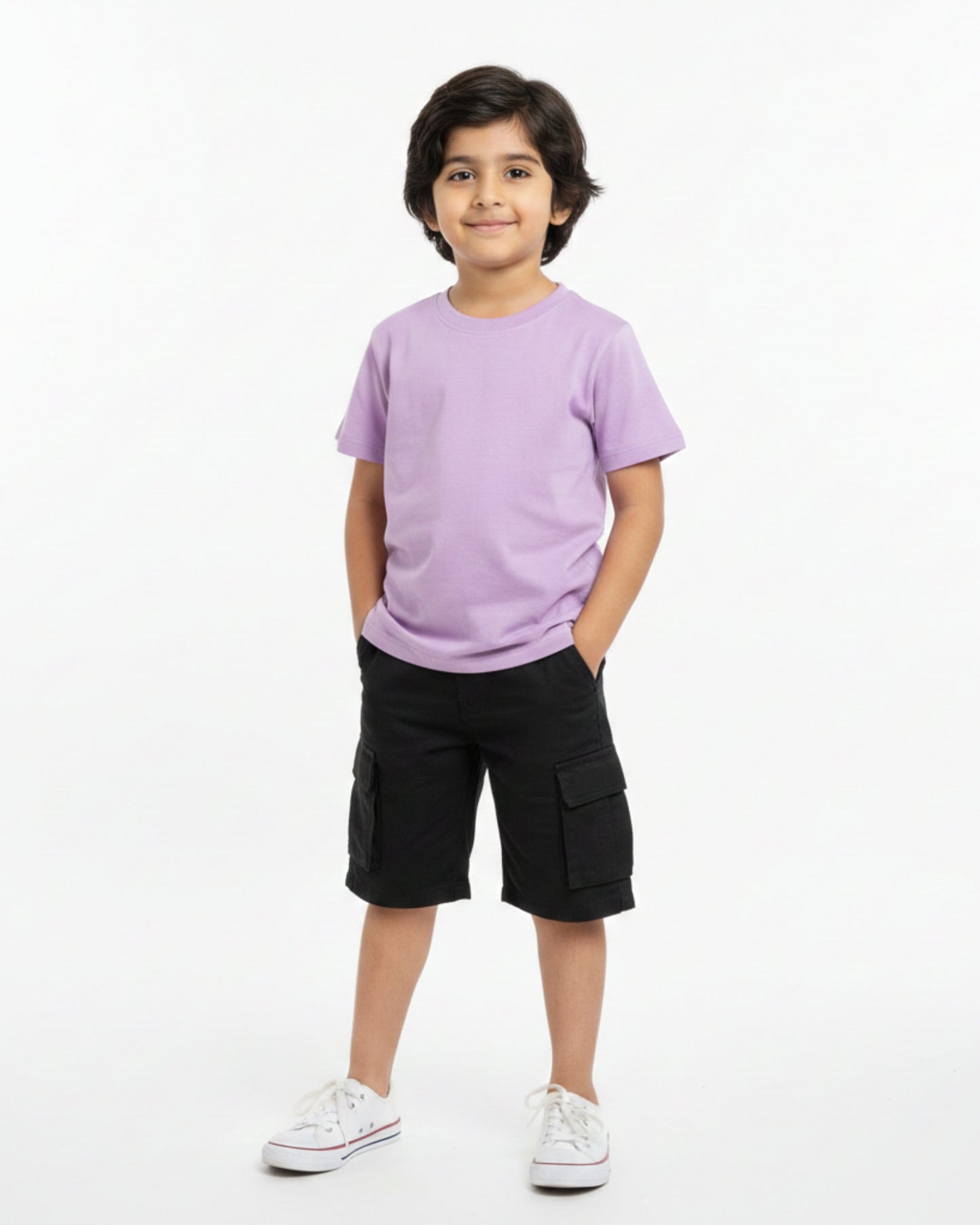 Crew Neck T-Shirt | 5-13 Yrs | For Both Girls & Boys | Lavender