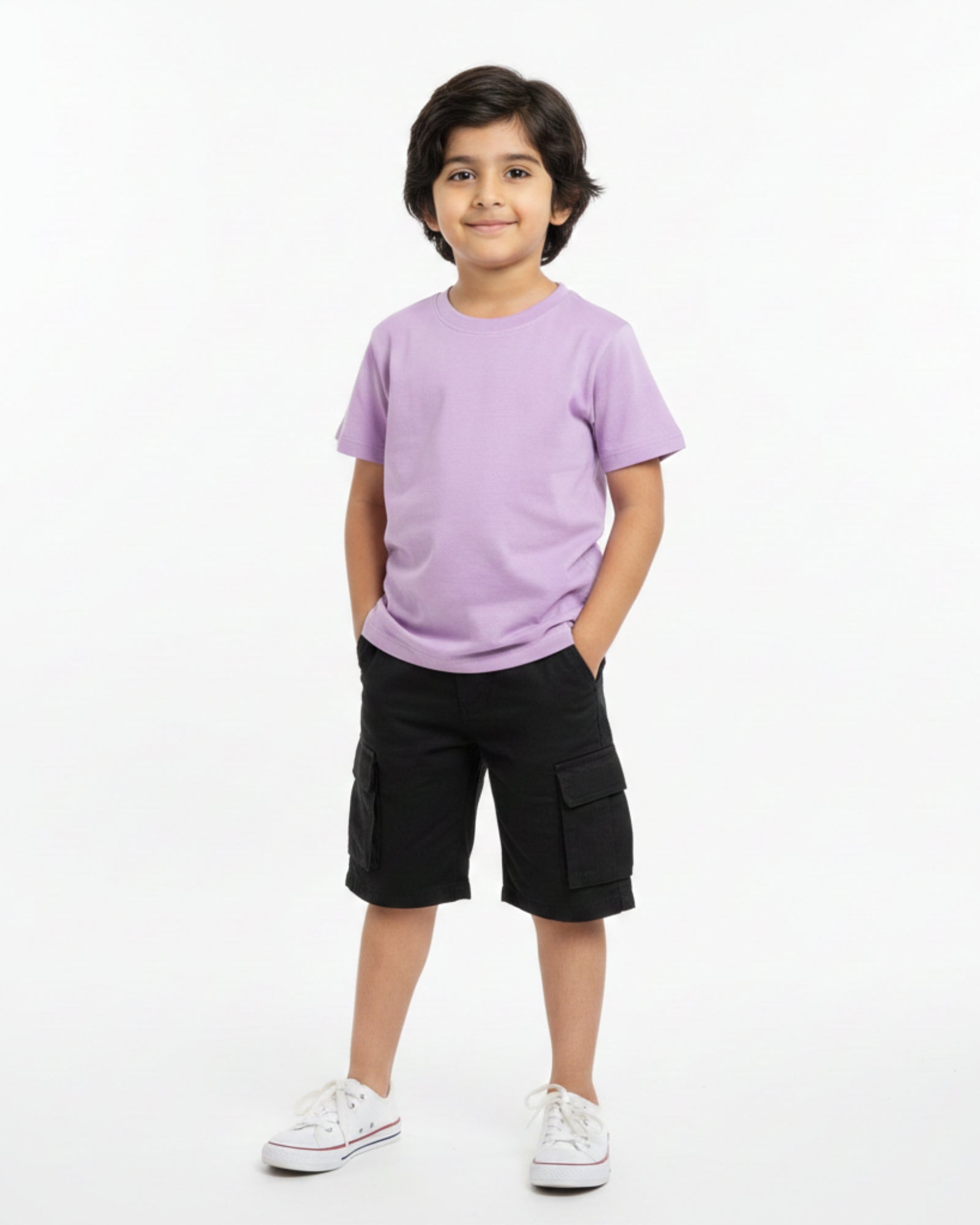 Crew Neck T-Shirt | 5-13 Yrs | For Both Girls & Boys | Lavender