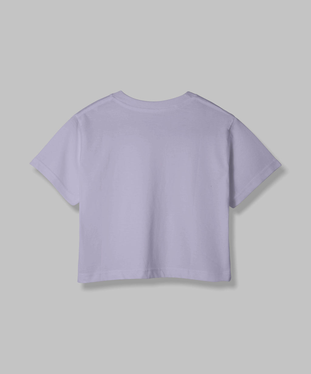 Sorry For Being Perfect | Women Crop Top | Lavender - Avaiya Clothings