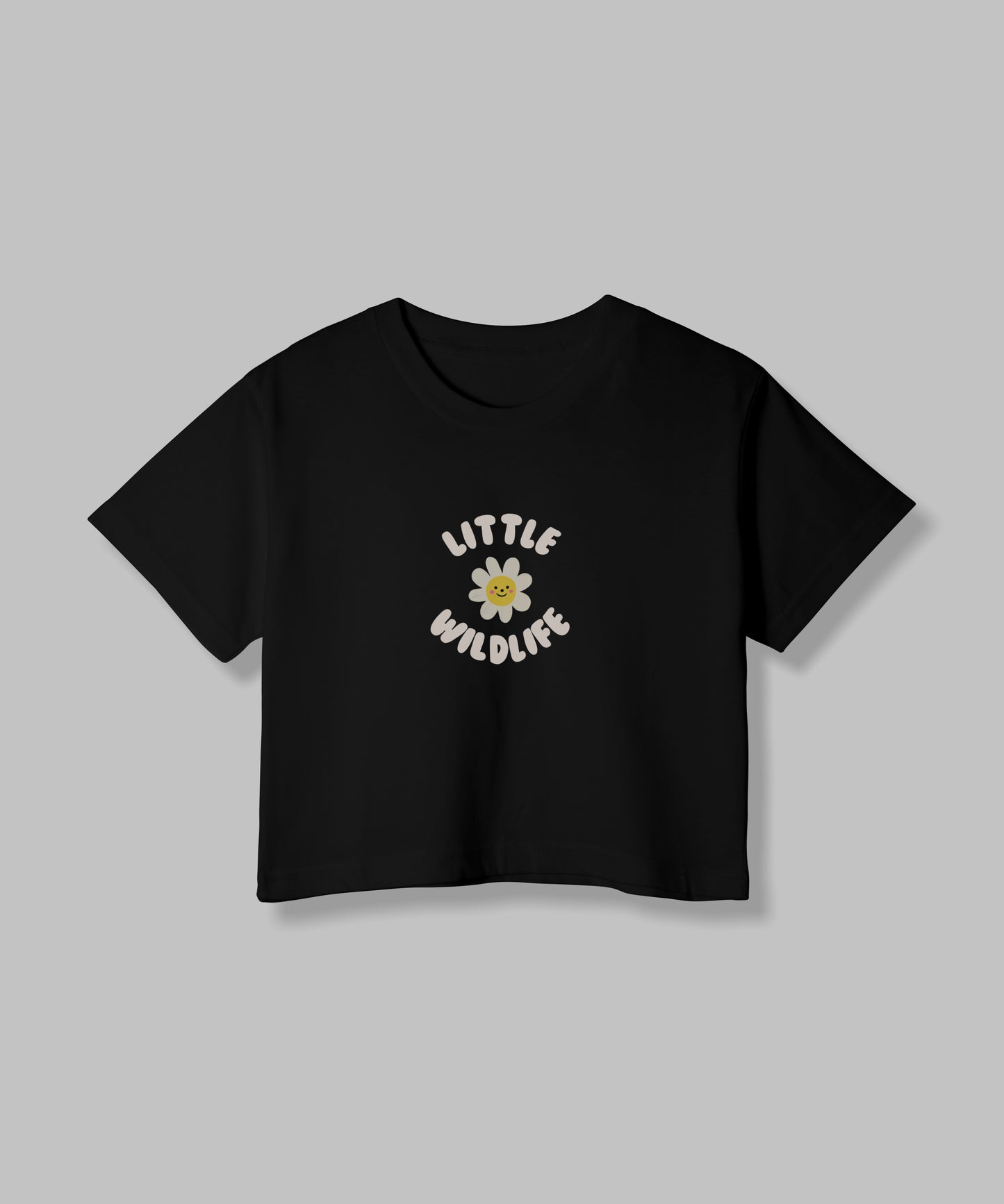 Little Wildlife | Women Crop Top | Black