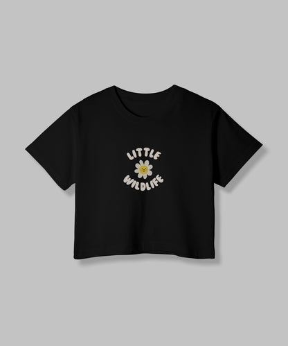 Little Wildlife | Women Crop Top | Black