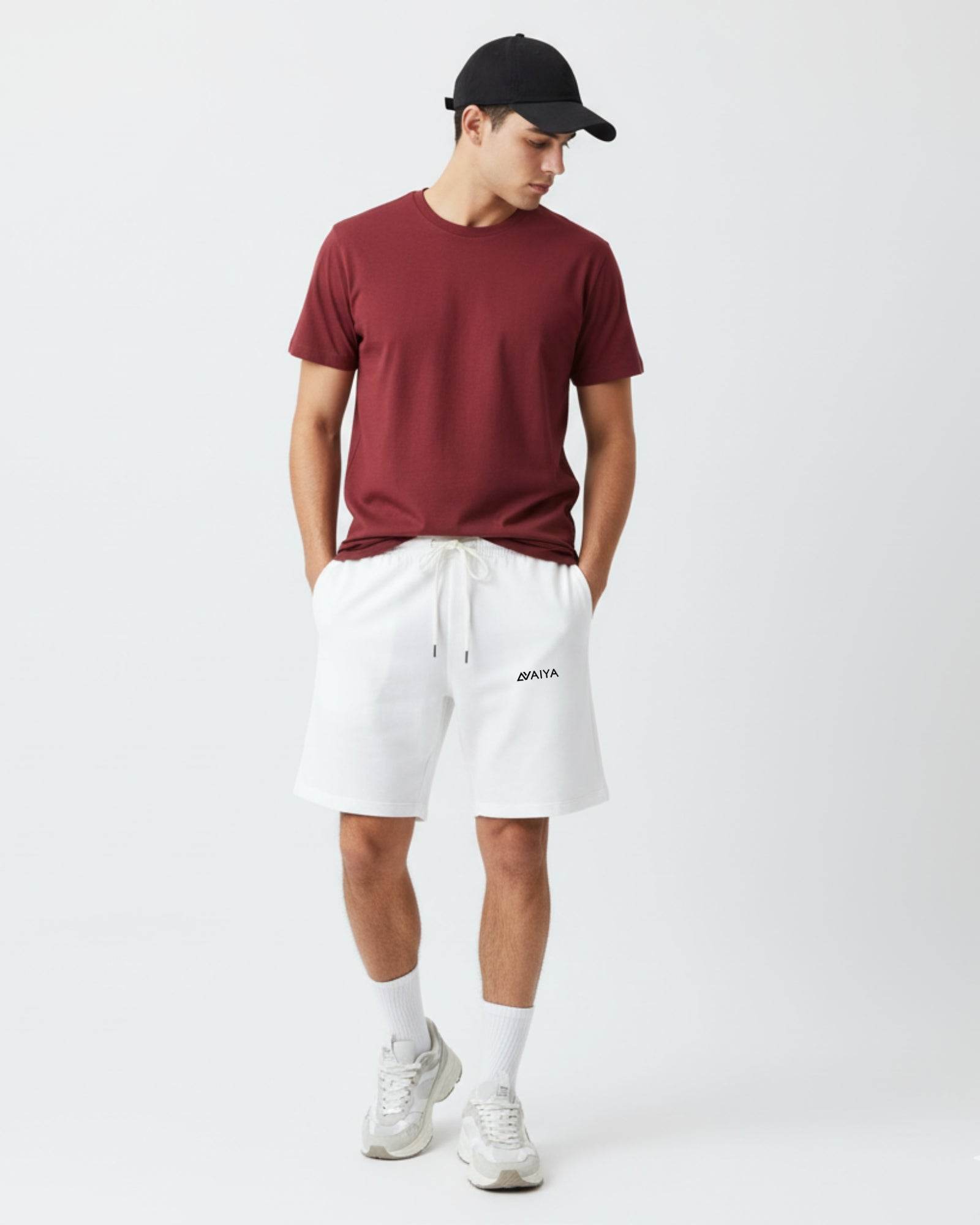 Avaiya's Terry Shorts | For Man And Women | White - Avaiya Clothings