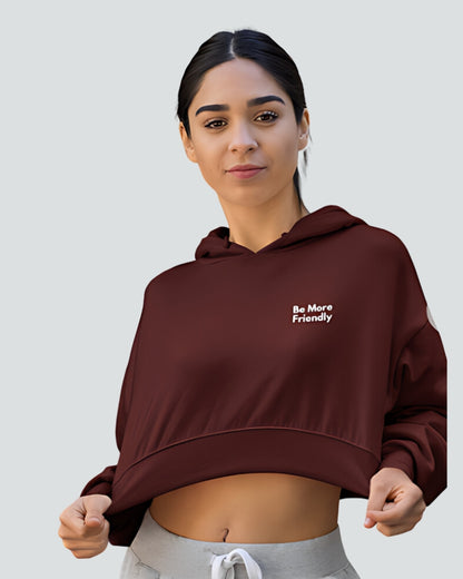 Be More Friendly | Women’s Crop Hoodie