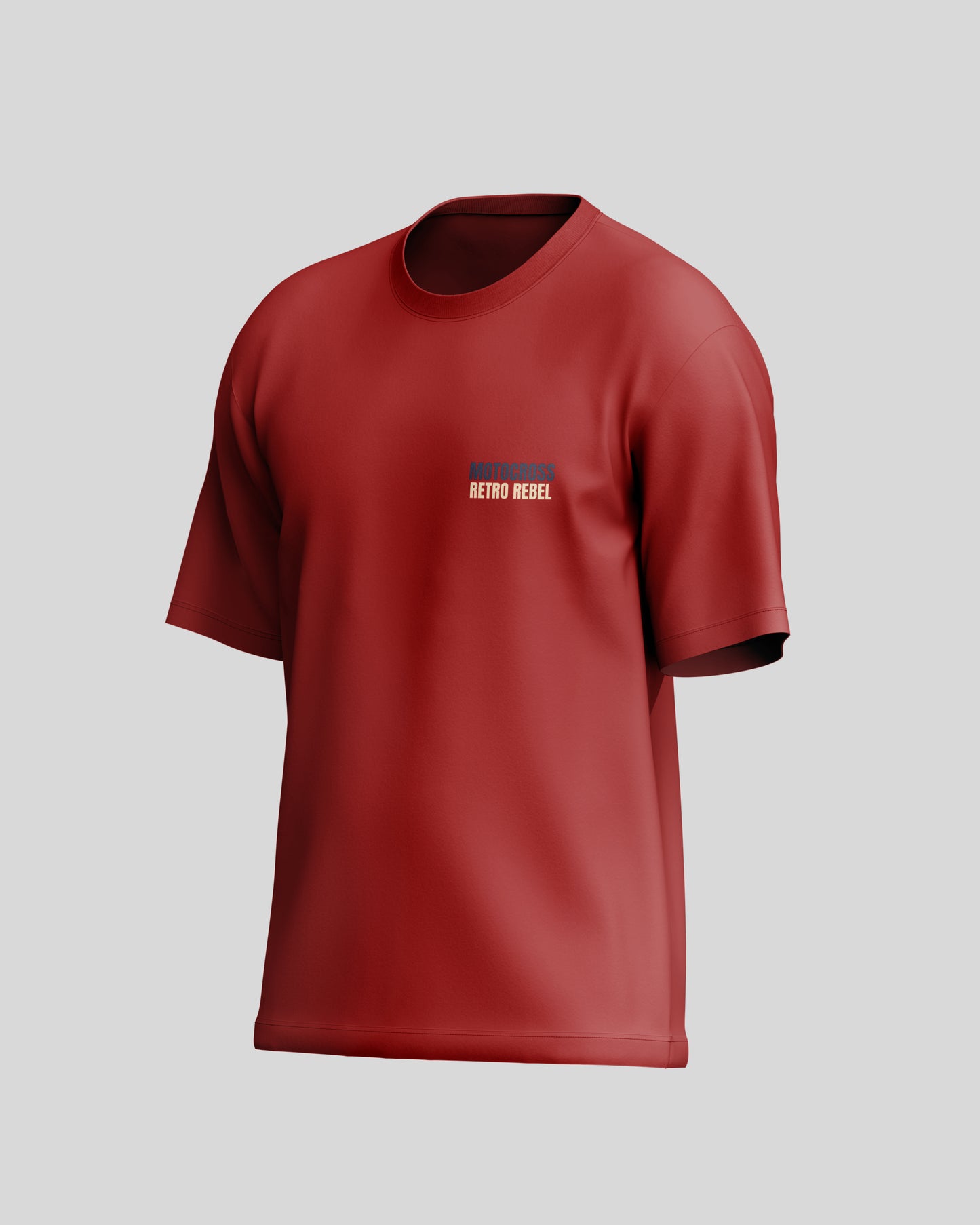 Motocross Retro Rebel Oversized T-Shirt | Red | Premium Quality by AvaiYa | Unisex