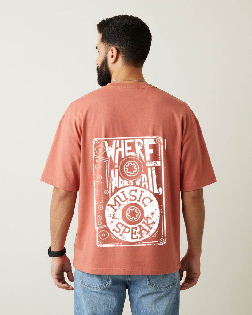 Music Speak Oversized T-Shirt | Premium Quality by AvaiYa | Unisex - Avaiya Clothings