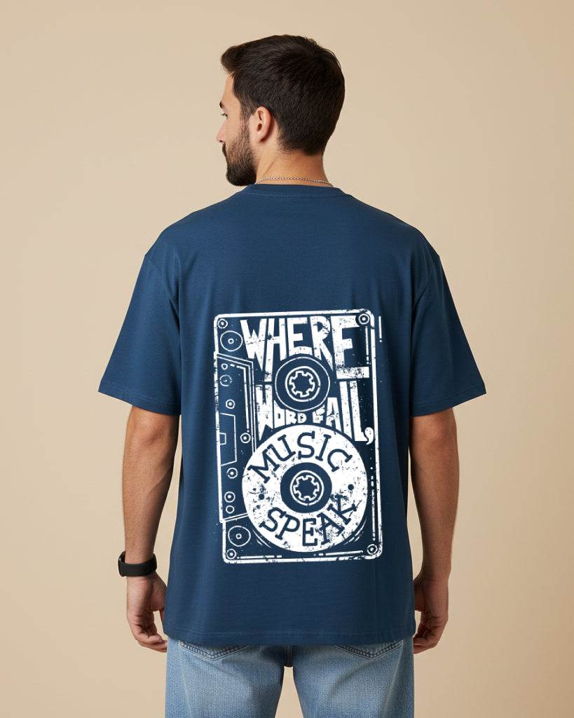 Music Speak Oversized T-Shirt | Premium Quality by AvaiYa | Unisex - Avaiya Clothings