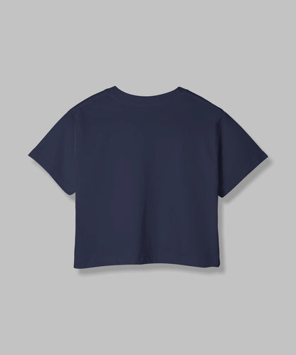 Make Boys Cry | Women Crop Top | Navi Blue