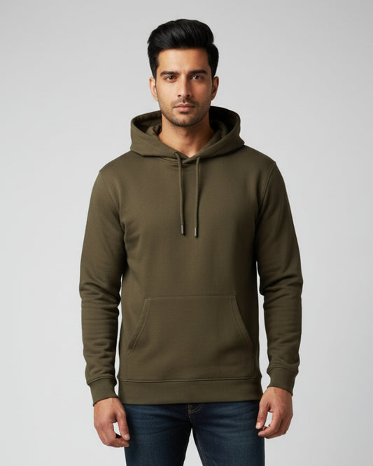 Plain Classic  Hoodie | For Man And Woman | Olive Green