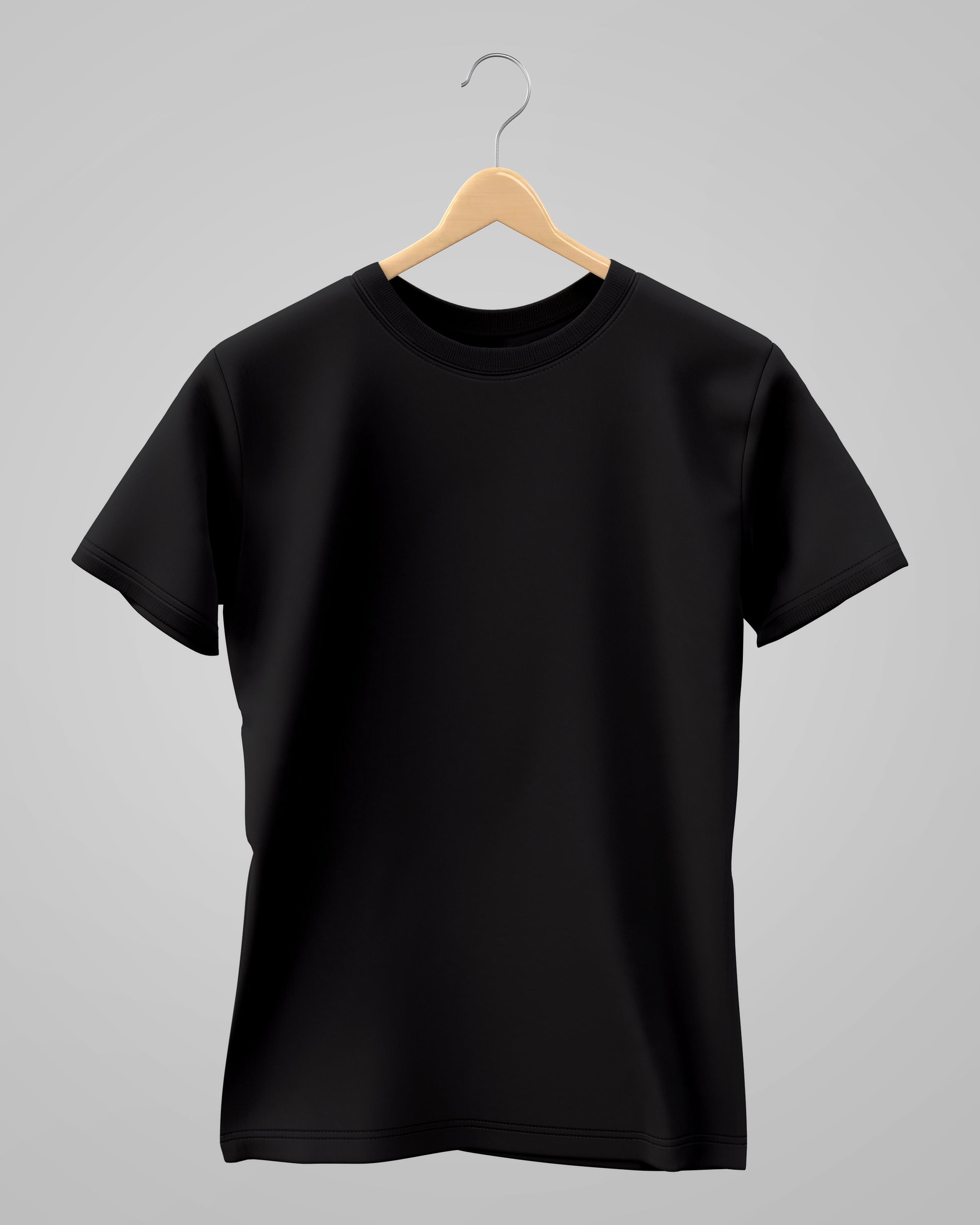 Plain Classic T-Shirt | For Man & Woman | Black - AvaiYa Clothing's