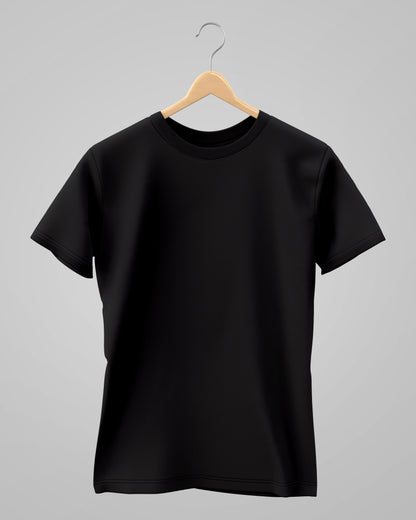 Plain Classic T-Shirt | For Man & Woman | Black - AvaiYa Clothing's