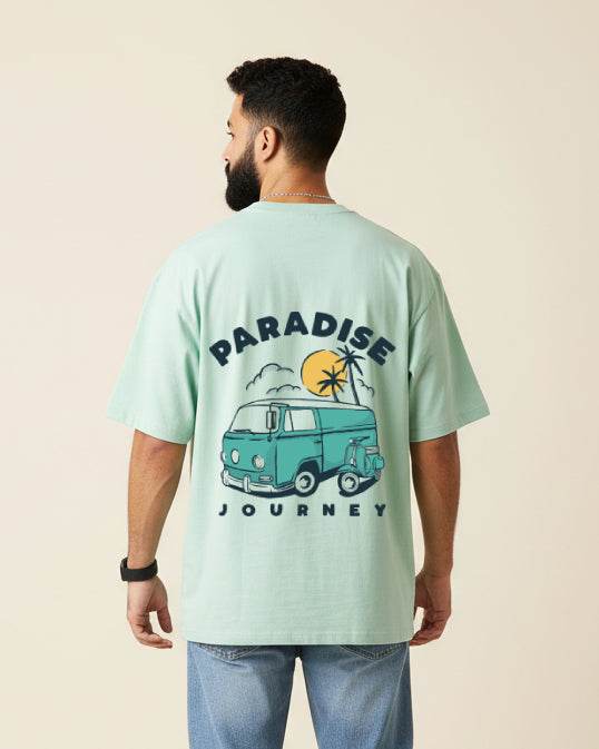 Paradise Journey Oversized T-Shirt | Mint | Premium Quality by Avaiya | Unisex - Avaiya Clothings