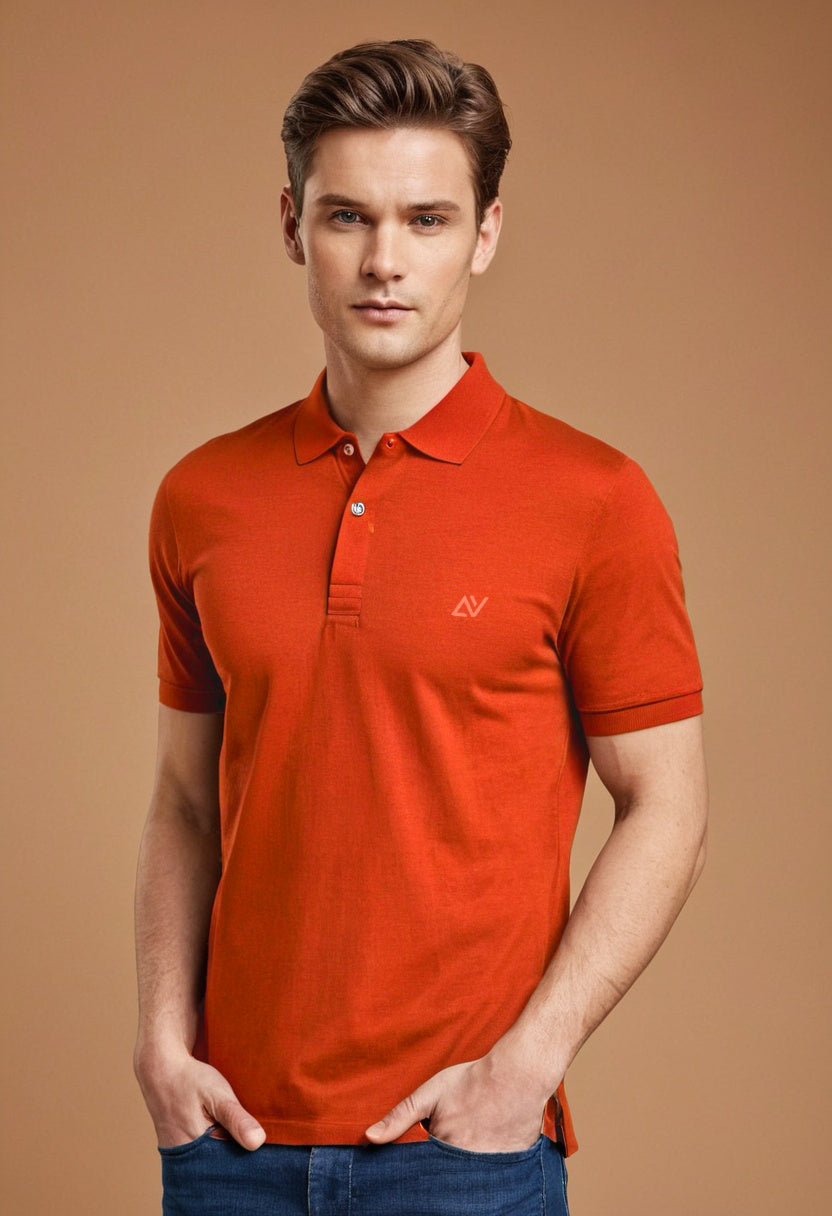 Avaiya's Classic Polo T-Shirts | Brick red