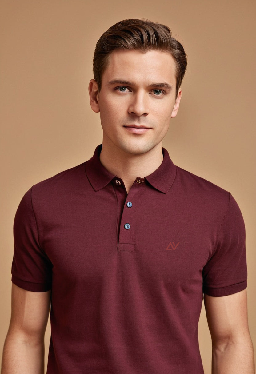 Avaiya's Classic Polo T-Shirts | Maroon