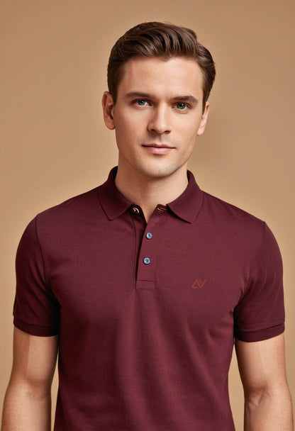 Avaiya's Classic Polo T-Shirts | Maroon