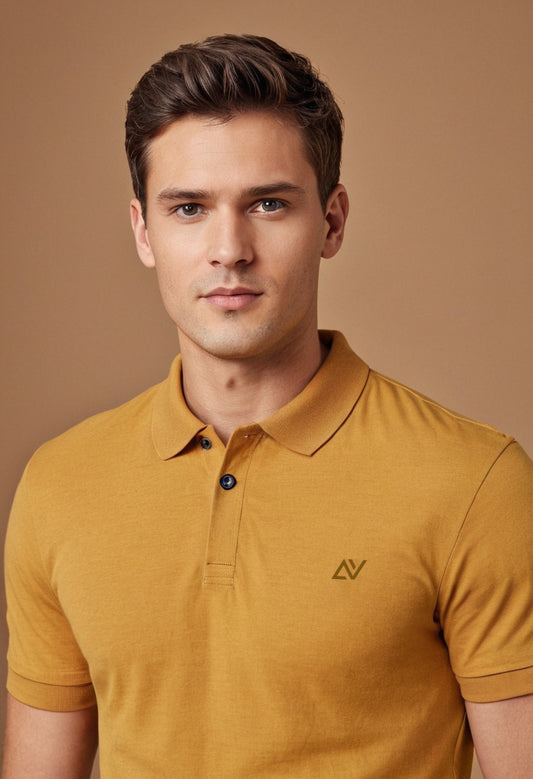 Avaiya's Classic Polo T-Shirts | Mustard Yellow - AvaiYa Clothing's