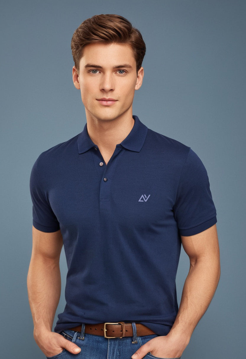 Avaiya's Classic Polo T-Shirts | Navi Blue
