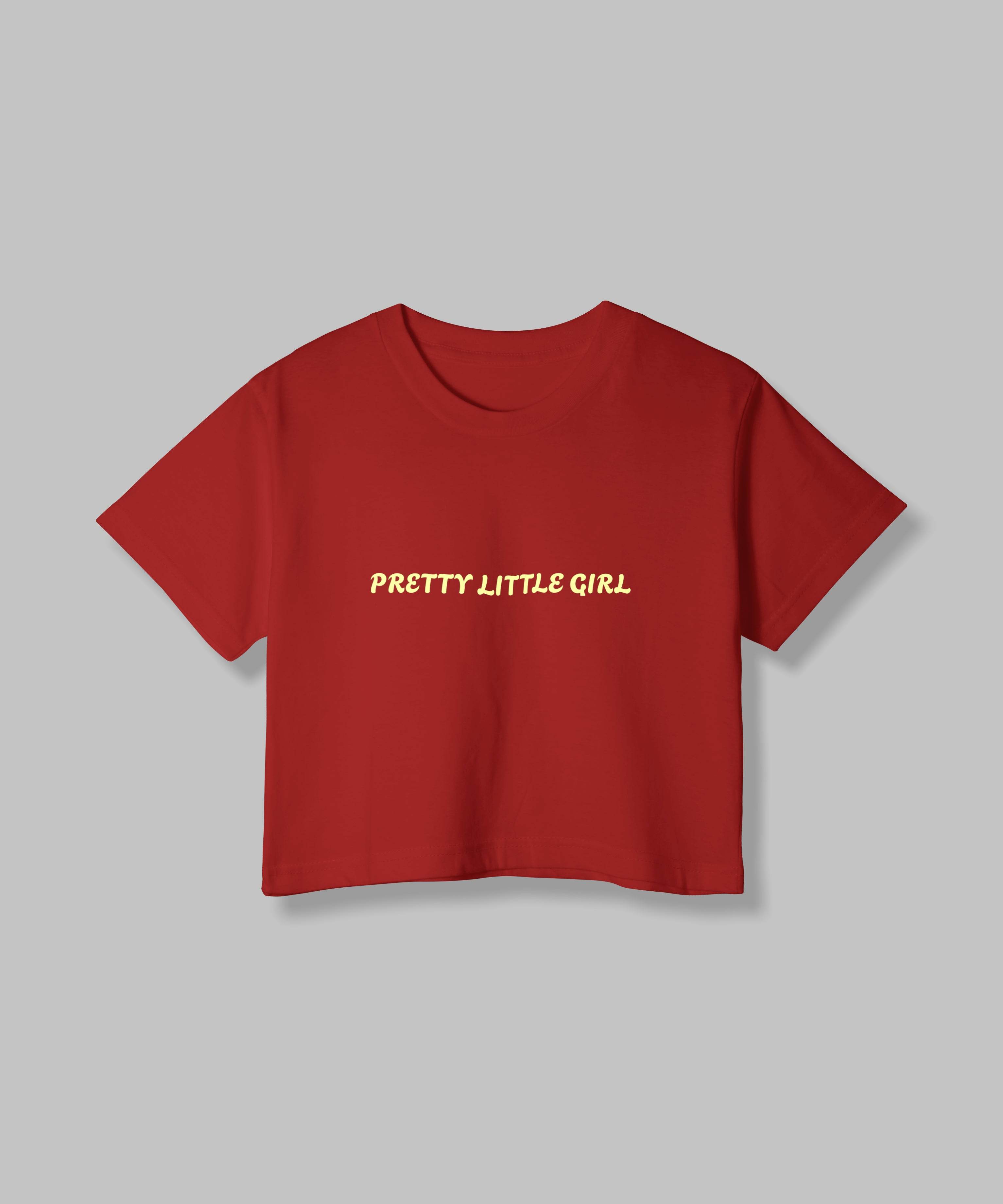 Pretty Little Girl | Women Crop Top | Red - Avaiya Clothings
