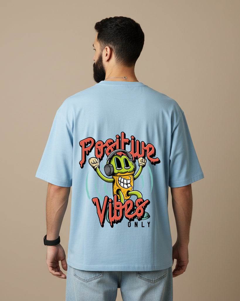 Positive Vibes Only Oversized T-Shirt | Premium Quality by AvaiYa | Unisex - Avaiya Clothings