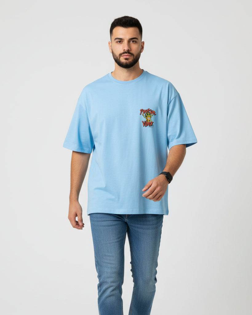 Positive Vibes Only Oversized T-Shirt | Premium Quality by AvaiYa | Unisex - Avaiya Clothings