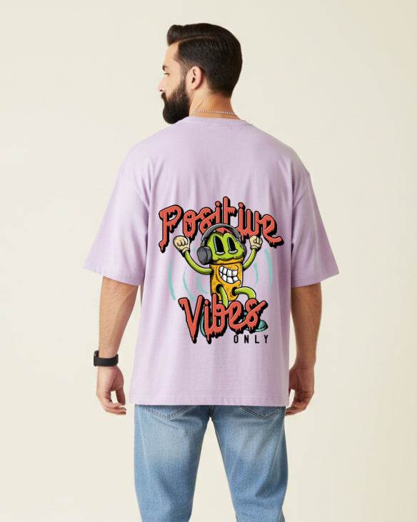 Positive Vibes Only Oversized T-Shirt | Premium Quality by AvaiYa | Unisex - Avaiya Clothings
