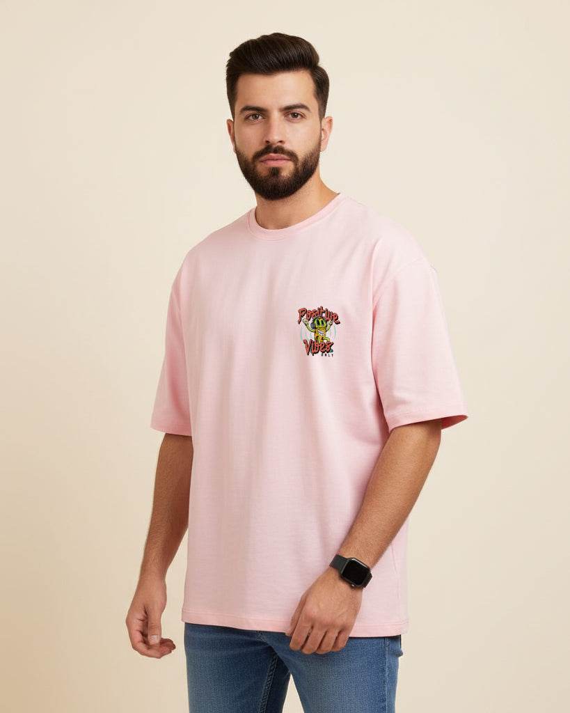 Positive Vibes Only Oversized T-Shirt | Premium Quality by AvaiYa | Unisex - Avaiya Clothings