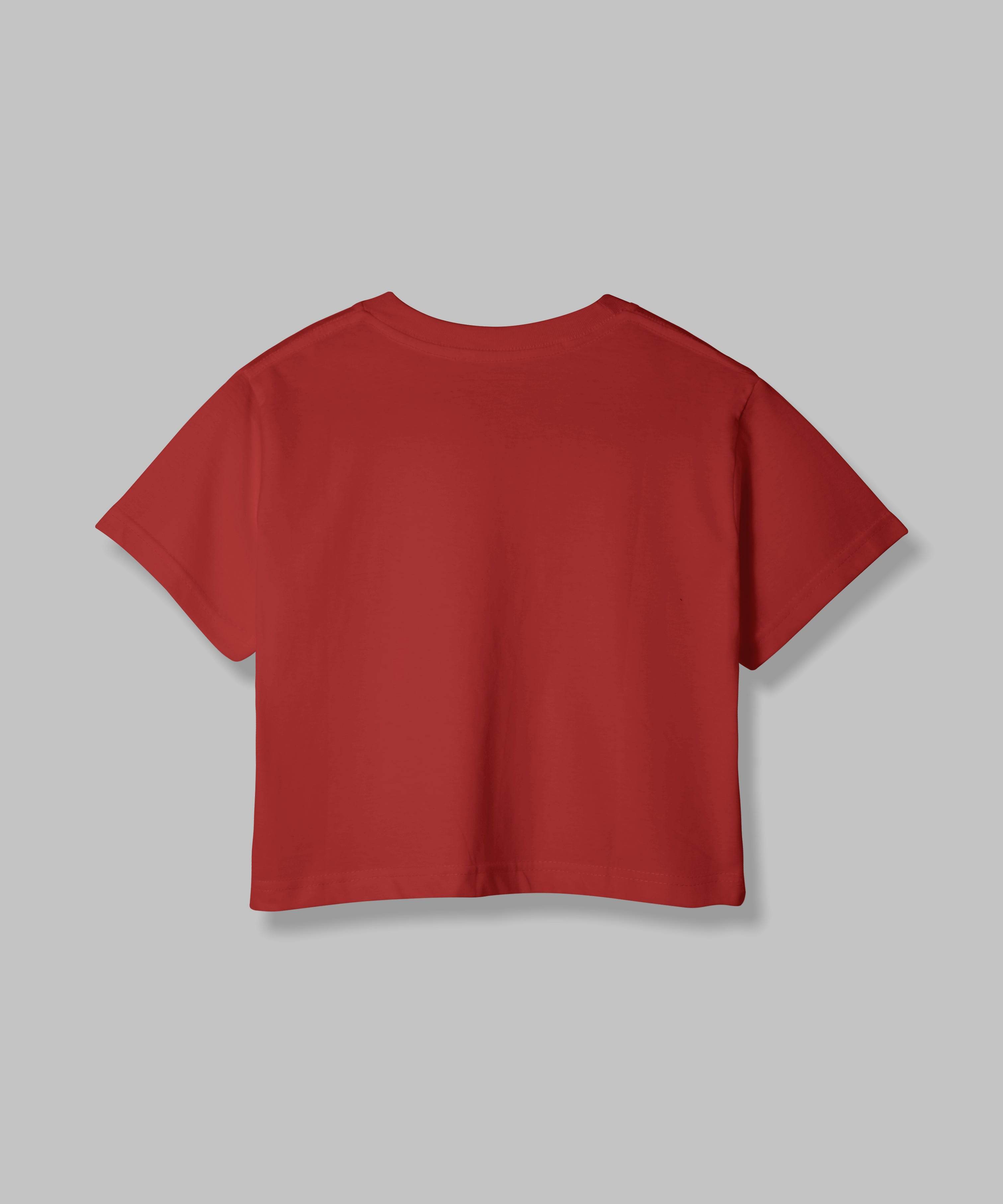 When in Doubt | Women Crop Top | Red - Avaiya Clothings