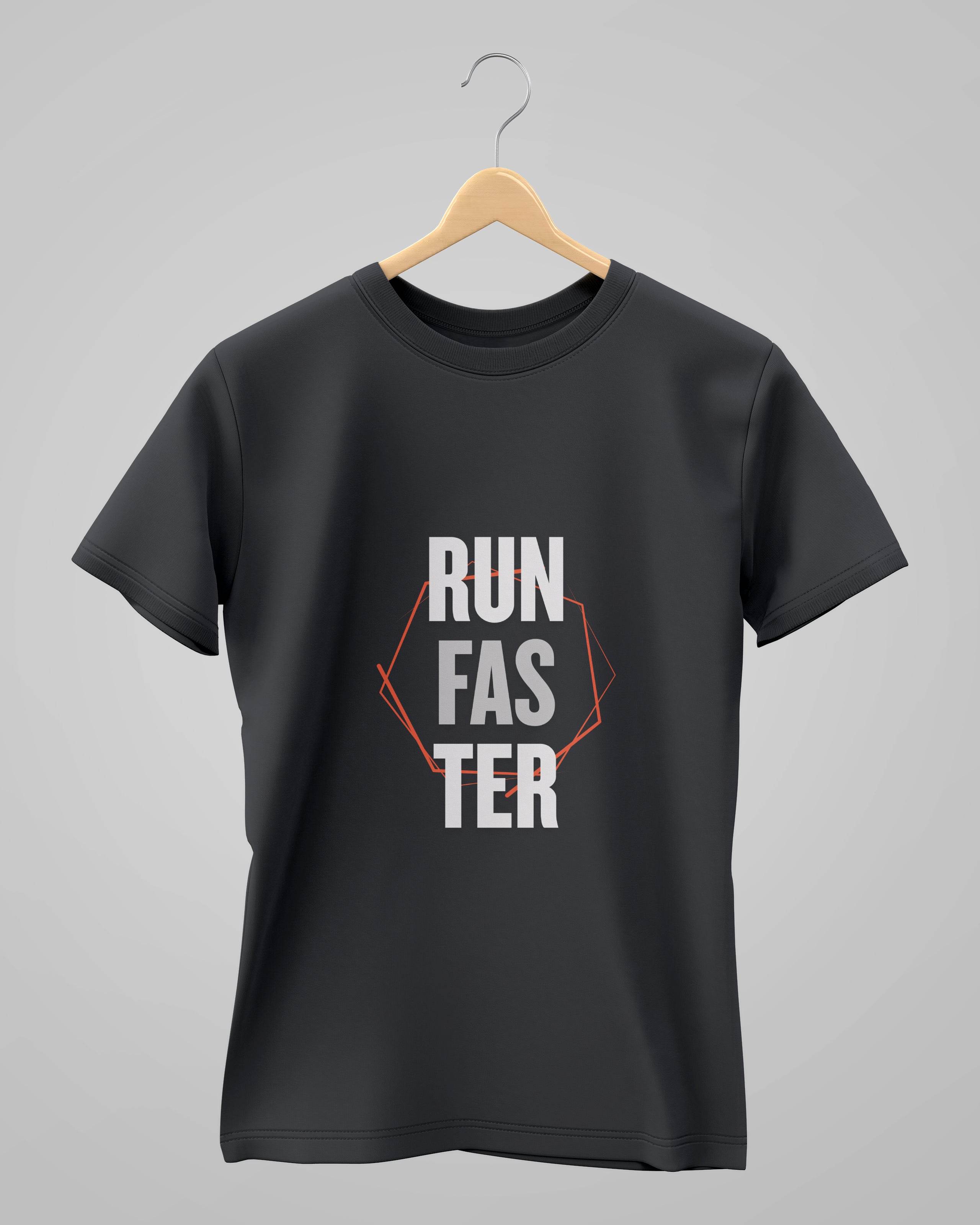 Run Faster | Steel Grey | Classic T-Shirt | For Man And Woman - Avaiya Clothings