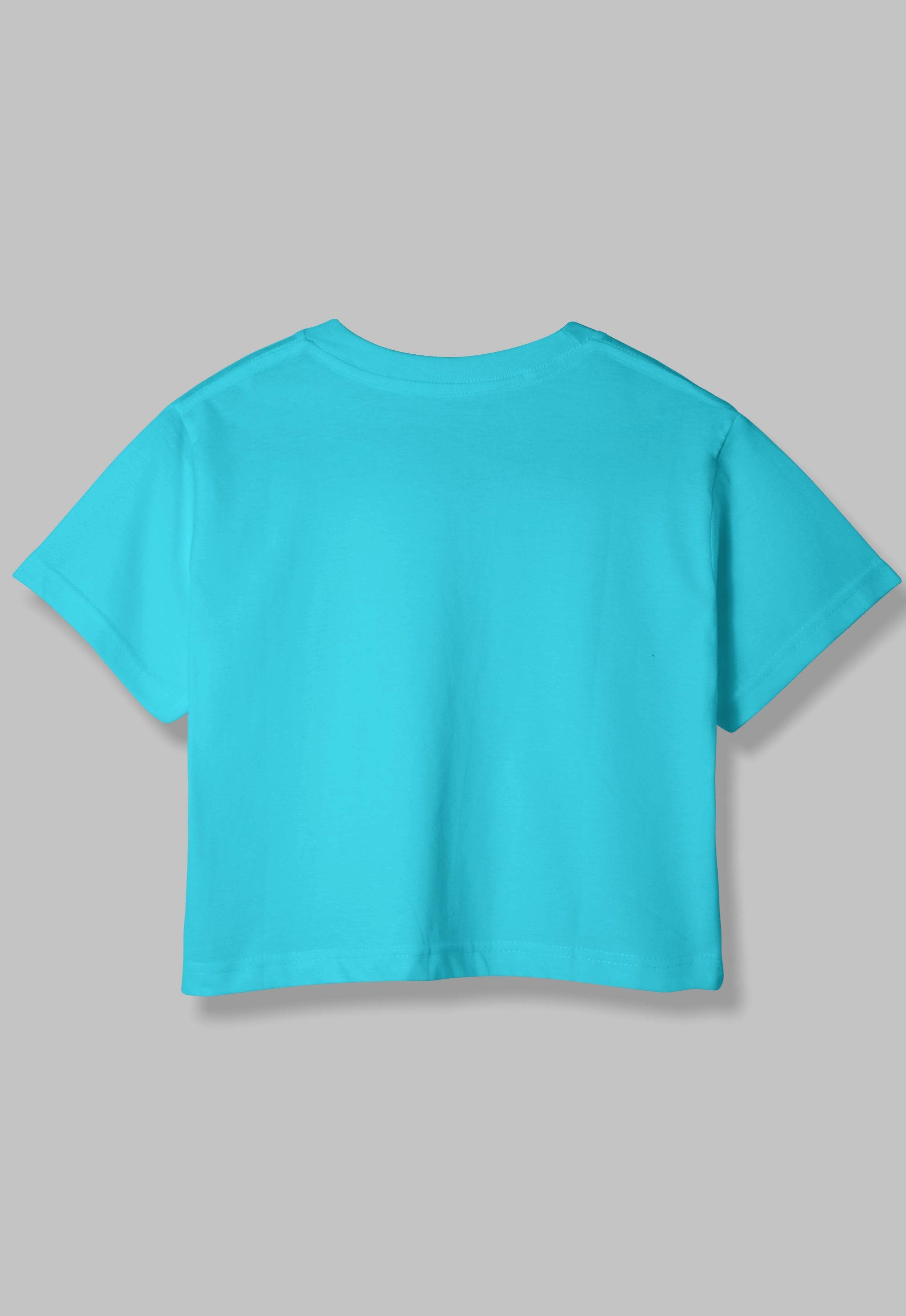 Believe | Women Crop Top | SkyBlue - Avaiya Clothings