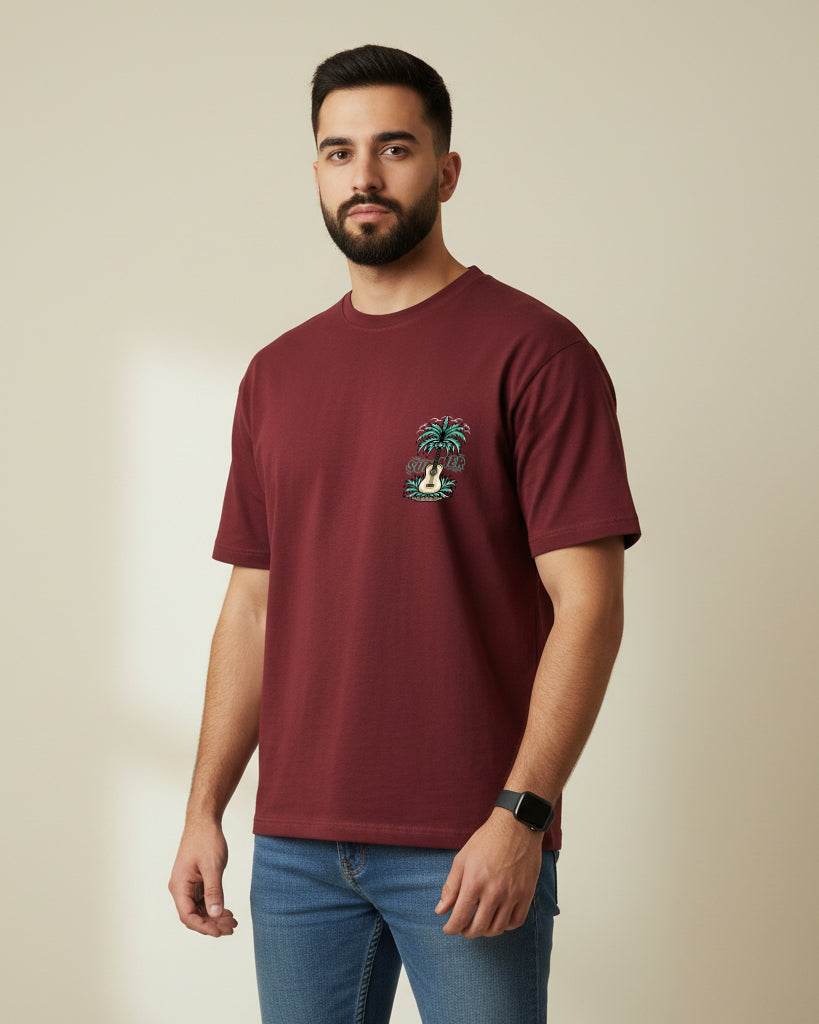 Summer Guitar Oversized T-Shirt | Premium Quality by Avaiya | Unisex - Avaiya Clothings