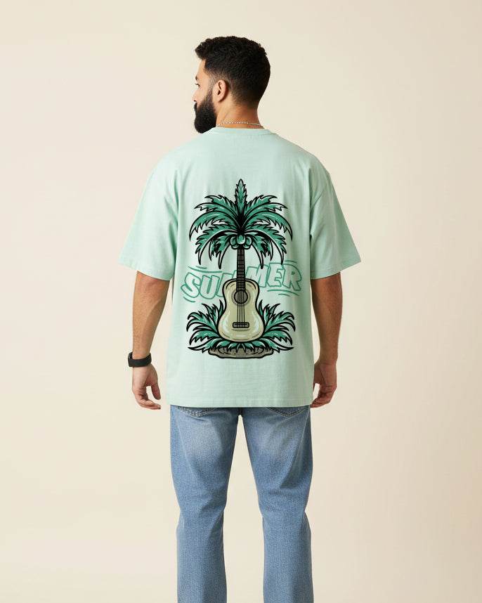 Summer Guitar Oversized T-Shirt | Premium Quality by Avaiya | Unisex - Avaiya Clothings