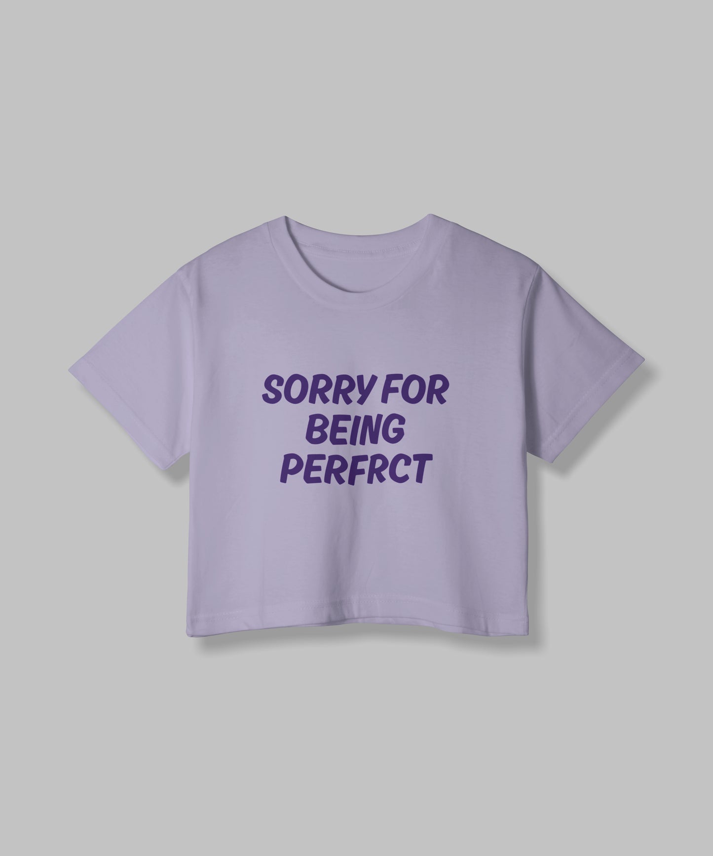Sorry For | Women Crop Top | Lavender