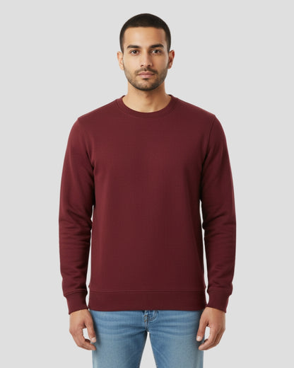 Plain Sweatshirt | Maroon | For Man & Woman