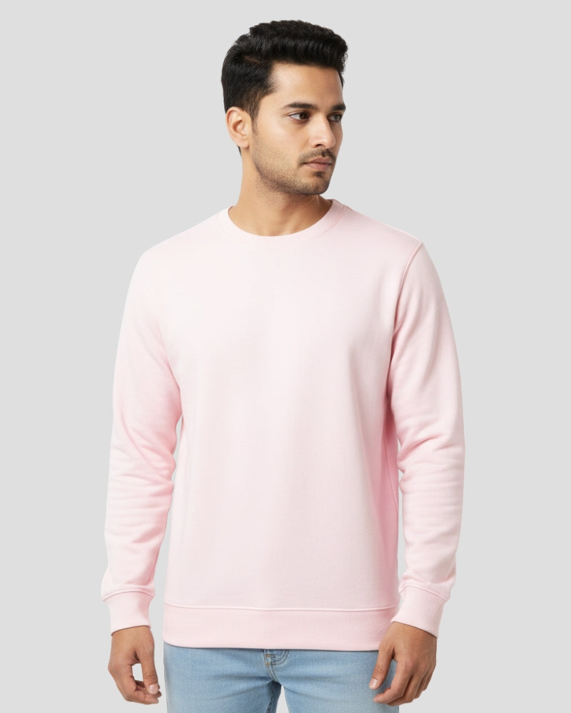 Plain Light Baby Pink Sweatshirt | For Man & Woman