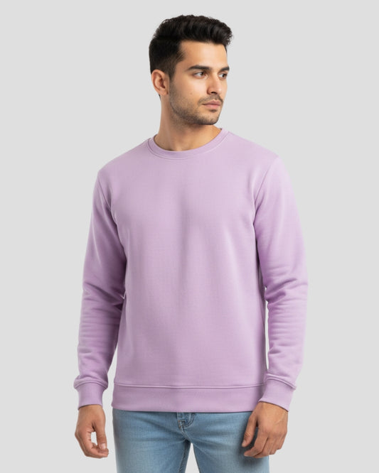 Plain Sweatshirt | Lavender | For Man & Woman
