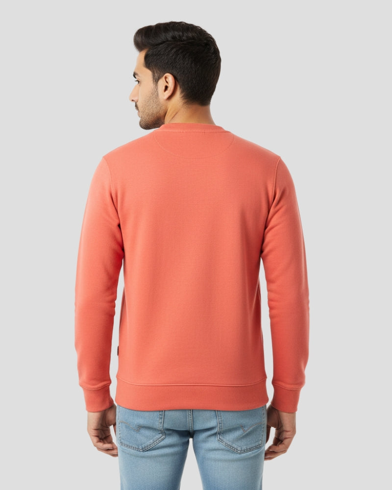 Plain Sweatshirt | Coral | For Man & Woman