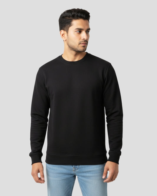 Plain Sweatshirt | Black | For Man & Woman
