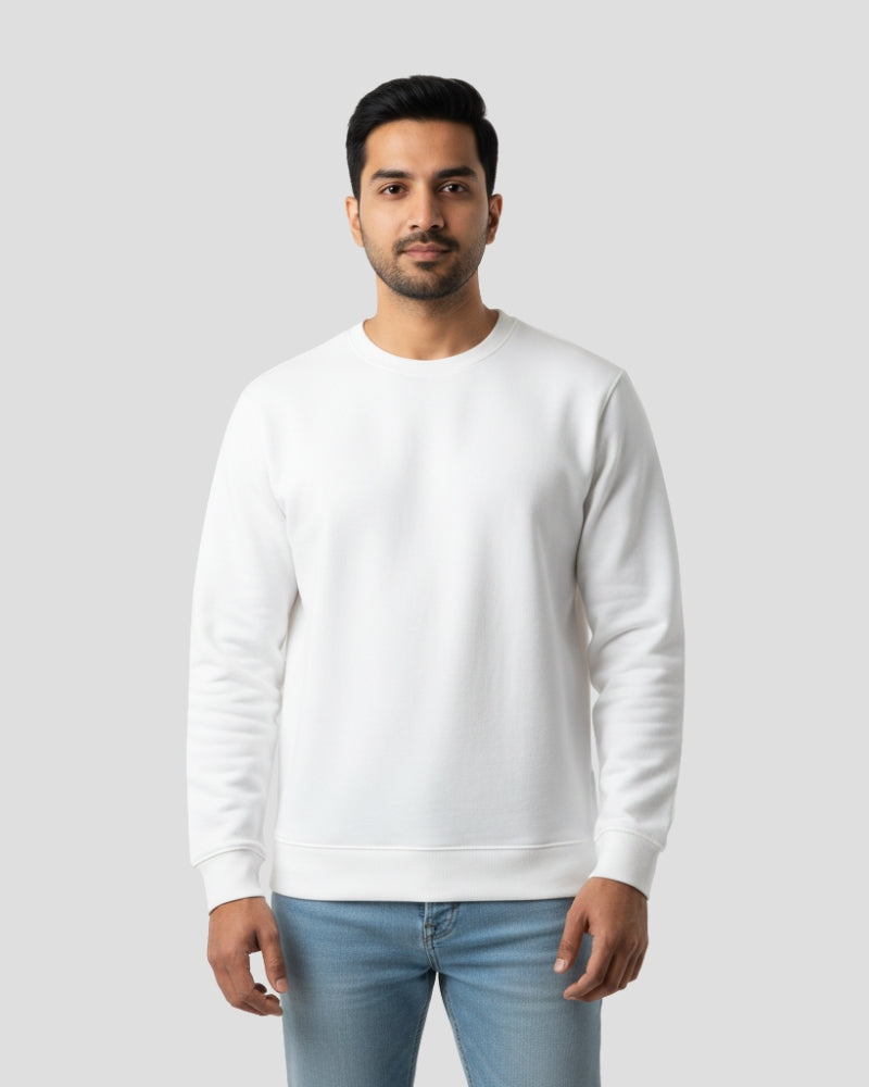 Plain White Sweatshirt | For Man & Woman